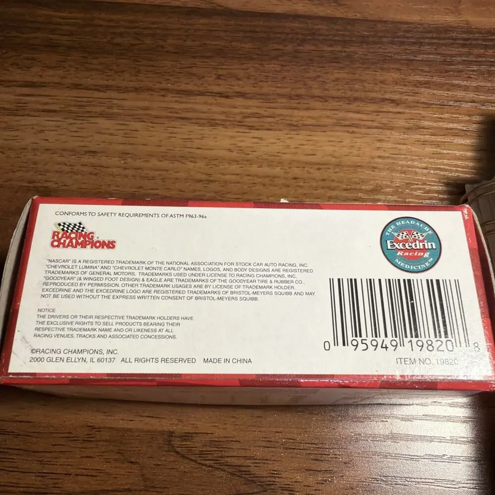 Vintage nascar Racing Champions Excedrin #57 Jason Keller Car Brand New